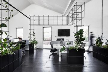 Sự kết hợp đen - trắng trong thiết kế nội thất văn phòng